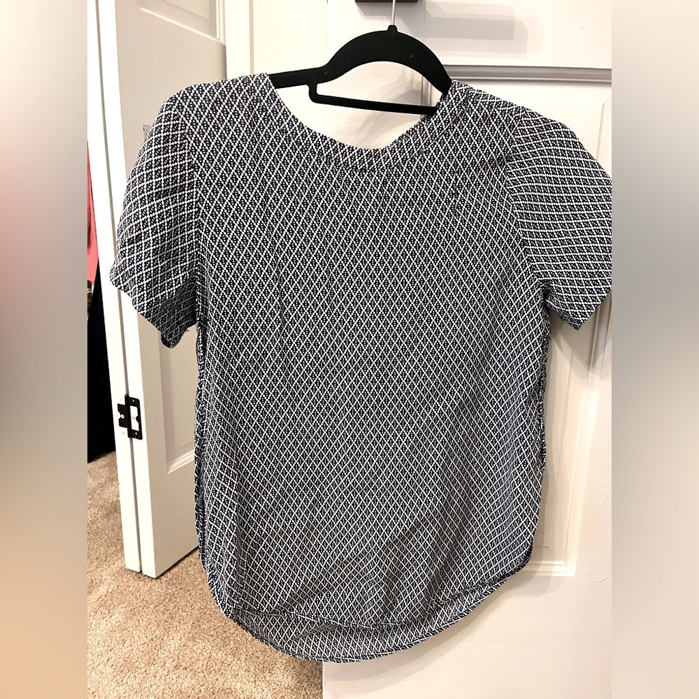 Micheal Kors blouse white and blue -size xs